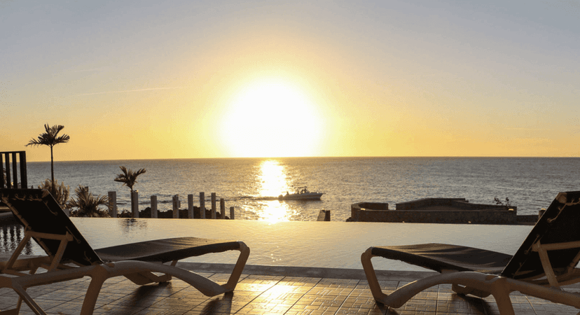 Drone shot of the resort